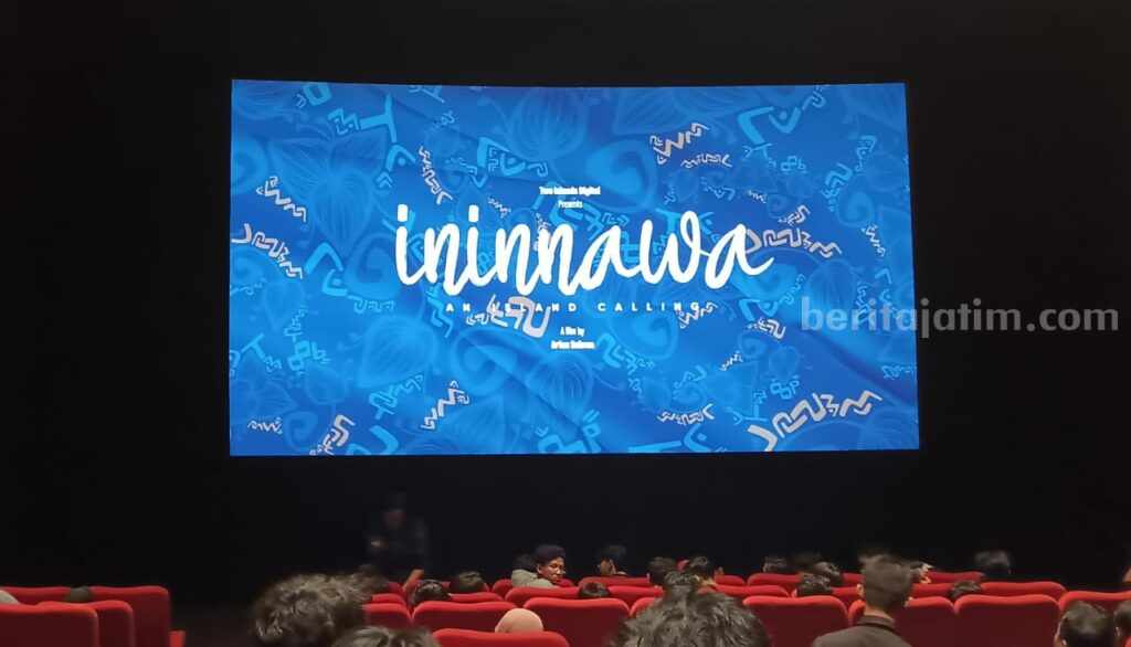 Pemutaran film "Ininnawa: An Island Calling" di Bioskop XXI Tunjungan Plaza. (Foto: Nanda Putu/beritajatim.com)