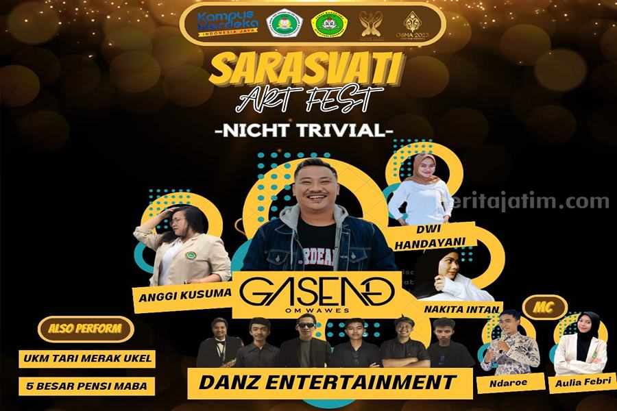 Meriahkan OSMA 2023, STKIP PGRI Ponorogo Hadirkan Artis Trending Beberapa bintang tamu akan memeriahkan Sarasvati Art Festival dalam OSMA 2023 STKIP PGRI Ponorogo. (Foto/Humas STKIP PGRI Ponorogo)