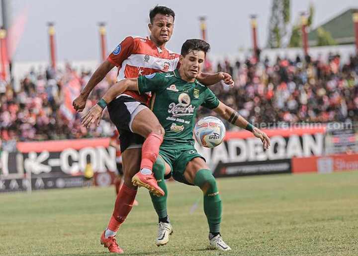Madura United Sukses Kalahkan Persebaya 3-0 Laga Madura United FC versus Persebaya Surabaya, pada pekan ke-12 Liga 1 di Stadion Gelora Bangkalan (SGB) Madura, Minggu (17/9/2023). [Gambar: IG Persebaya Official)