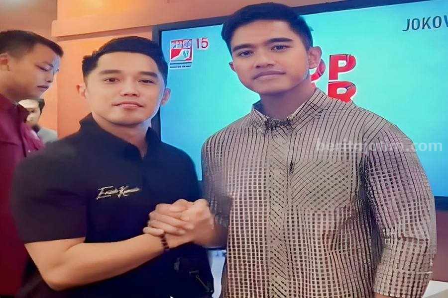 Ketua DPD Kota Surabaya Erick Komala (kiri) bersama dengan Kaesang Pangarep ketua Umum PSI periode 2023-2028 (kanan). (Foto/ist)