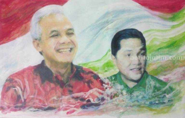 Ganjarian Spartan Jatim Ingin Ganjar Berduet dengan Erick Thohir