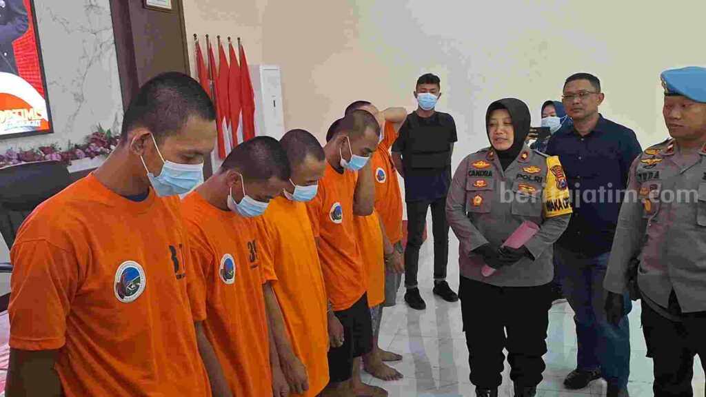 Polresta Mojokerto Ringkus 7 Pelaku Peredaran Narkoba Sabu