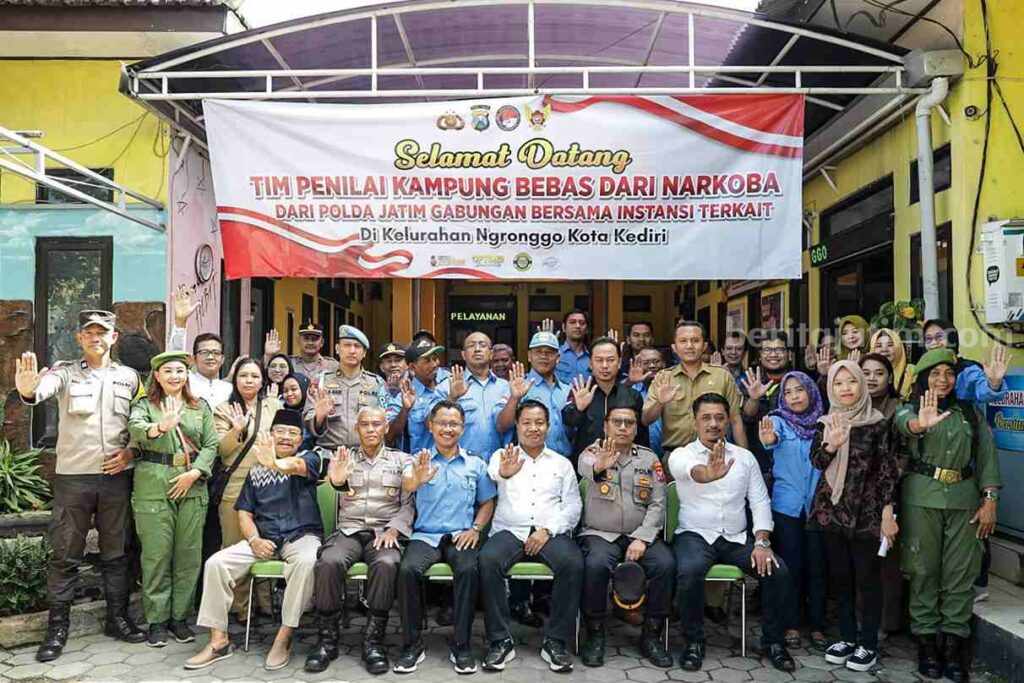 Tim Penilai Polda Jatim Kunjungi Kelurahan Ngronggo Kediri