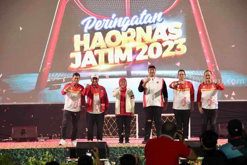 Menpora dan Gubernur Khofifah Hadiri Peringatan Haornas Jatim di Kediri