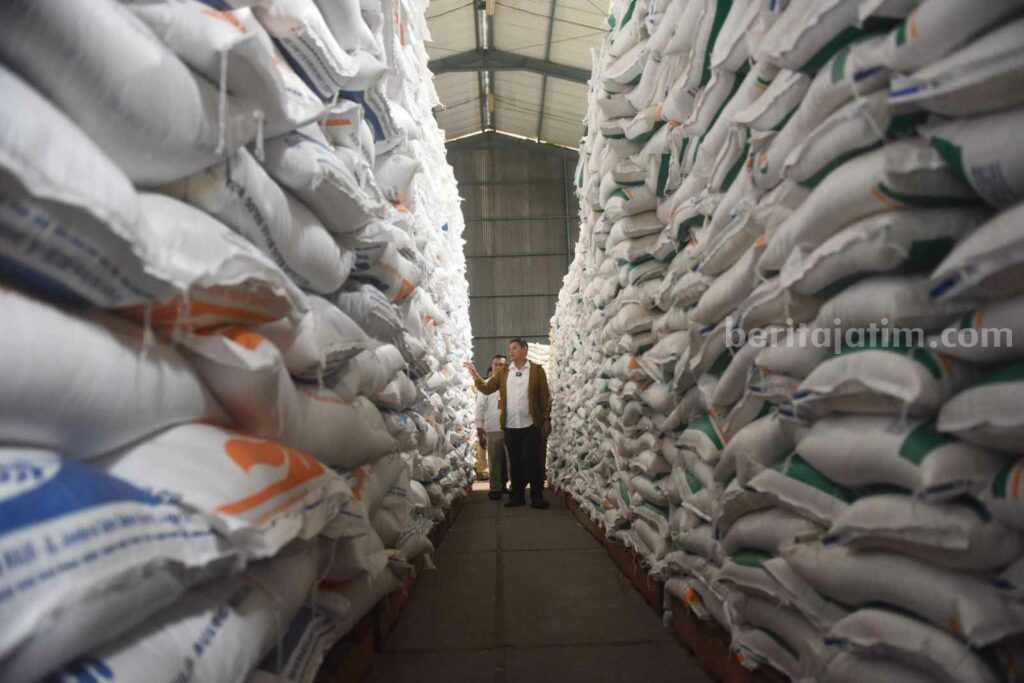 Aman Hingga Lebaran, Intip Stok Beras di Gudang Bulog Kediri Beras Bulog