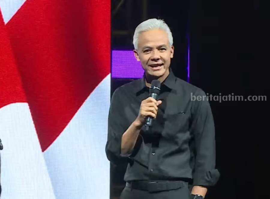 Ganjar Pranowo dalam Dialog Kebangsaan, 3 Bakal Calon Presiden (Bacapres) Bicara Gagasan Selasa petang (19/9/2023) di kampus UGM Yogyakarta.