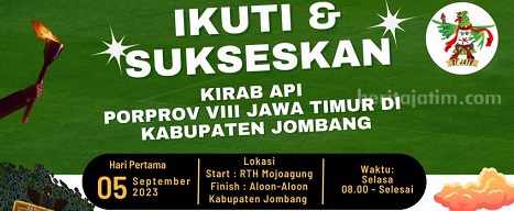 Besok, Kirab Api Porprov Jatim VIII Tiba di Jombang Jadwal kirab api obor Porprov Jatim VIII
