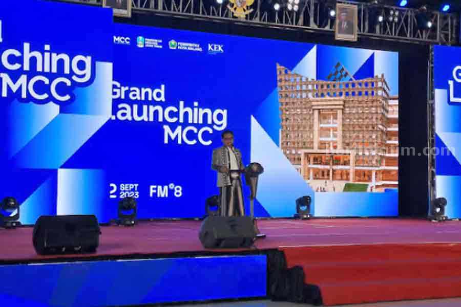 Wali Kota Malang Sutiaji dalam sambutannya saat Launching Gedung Malang Creative Centre (MCC).