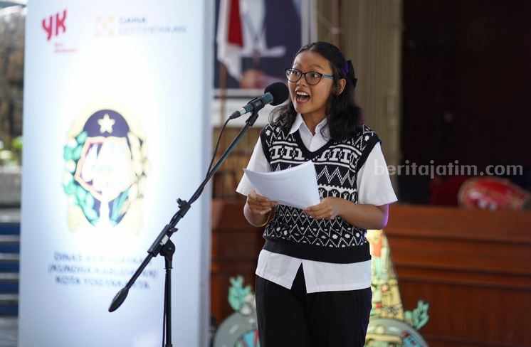 Salah satu penampilan pelajar dalam FSY 2023. (Foto Dokumen Dinas Kebudayaan Kota Yogyakarta)