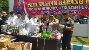 Pemusnahan BB di Kejari Sumenep