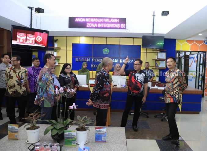 Pj Wali Kota Malang, Wahyu Hidayat di Perkantoran Terpadu Pemkot Malang dan RSUD Kota Malang. (Humas Pemkot Malang)