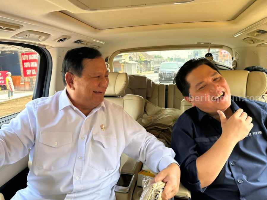 Erick Thohir Bikin SKCK Jelang Pilpres 2024, Pertanda Jadi Cawapres? Kebersamaan Prabowo Subianto dan Erick Thohir. (Sumber foto: X @erickthohir)
