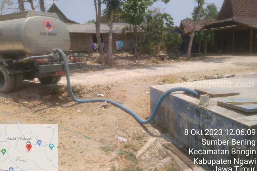 17 Desa di Ngawi Kekeringan, BPBD Sudah Dropping 517.000 Liter Air BPBD Ngawi