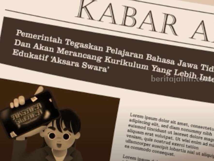 Salah satu footage dari video animasi berjudul Aksara Swara, karya dari tim CTRL+S.