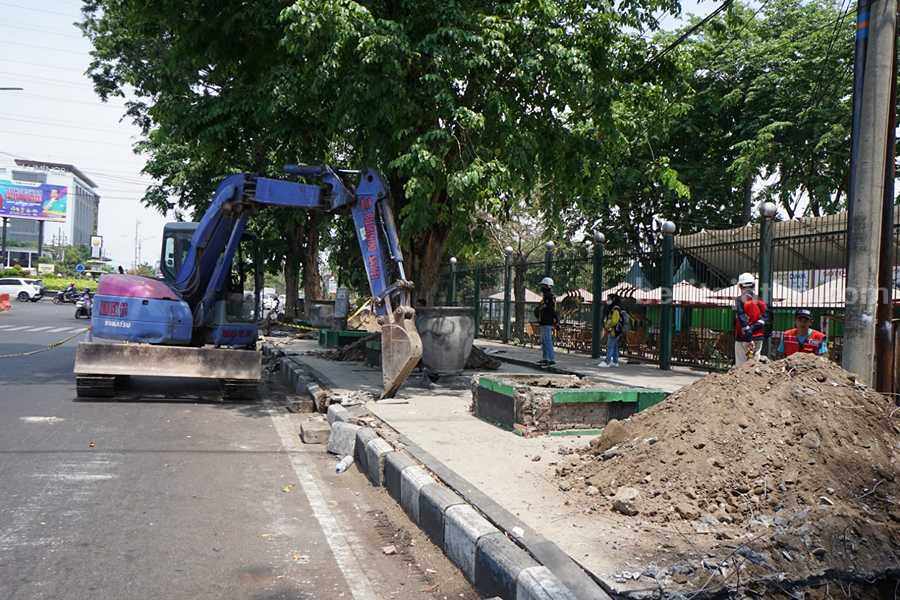 Trotoar Sekitar Stadion Gelora Delta Sidoarjo Direvitalisasi GOR delta