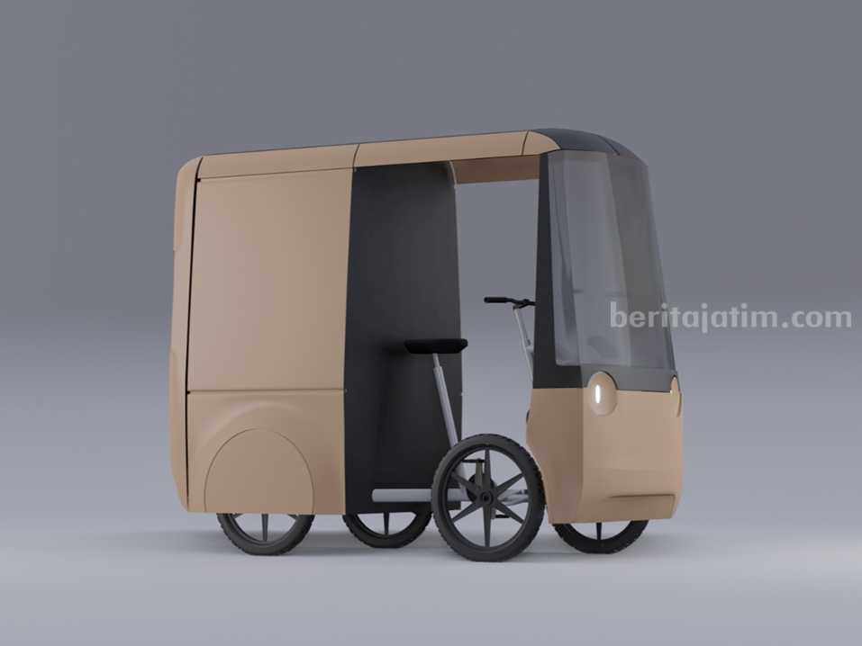 Alumni ITS Surabaya Ini Bikin Kendaraan Mikro Elektrik Skuter dan Velomobile Tampilan samping Velo, mobil mikro elektrik buatan Truu Mobility dari alumnus ITS.
