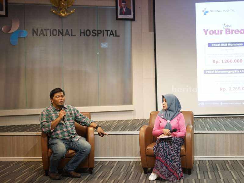 National Hospital Surabaya Ajak Masyarakat Cegah Kanker Payudara Lewat Deteksi Dini Health Talk National Hospital tentang pentingnya melakukan SADARI atau periksa payudara sendiri