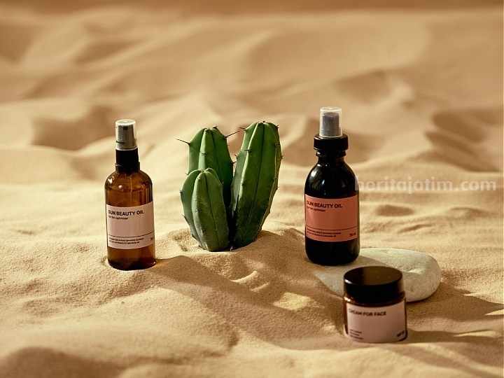 Ilustrasi sunscreen, sunblock, dan sun serum. (Sumber foto: Pexels/cottonbro studio)