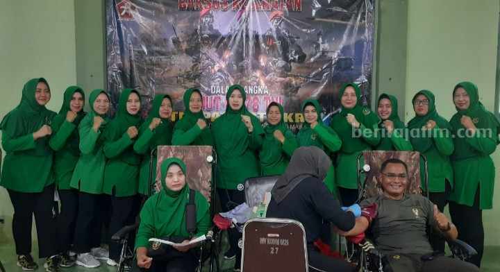 Kodim Pamekasan Sumbang 120 Kantong Darah untuk UDD