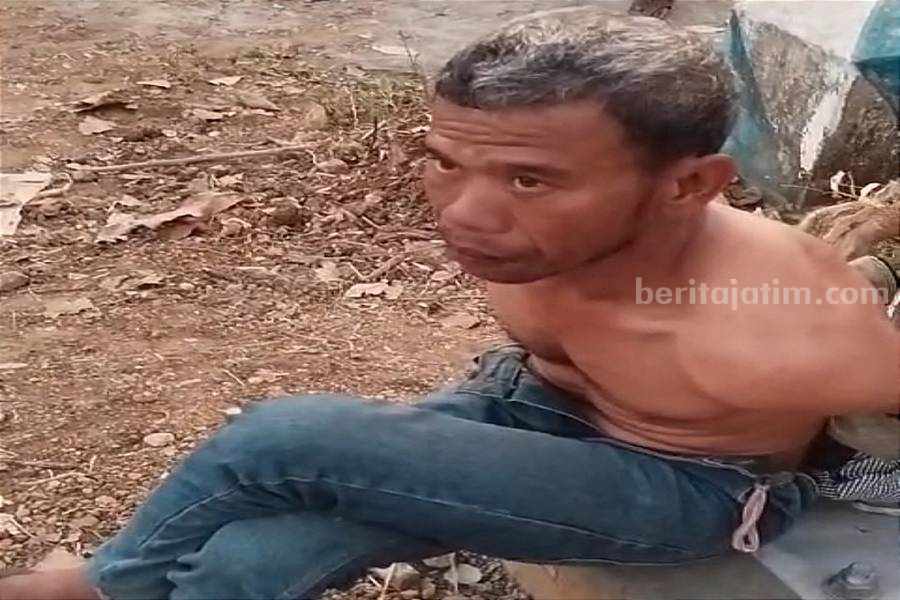 Pelaku pencurian ayam yang diamankan warga. (Foto/Istimewa)