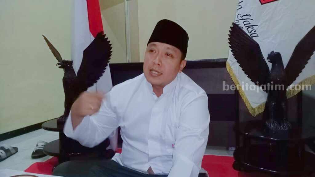 Ketua DPC Partai Gerindra Kabupaten Malang, Chusni Mubarok, Selasa (17/10/2023) malam.