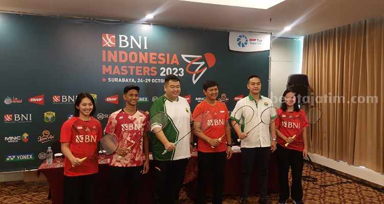 Konferensi pers gelar Turnamen BNI Indonesia Master 2023. (Way)