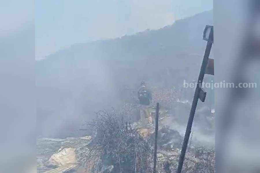 3 Warung di Hargo Dalem Gunung Lawu Terbakar, Warung Mbok Yem Aman Warung kawasan Hargo Dalem yang hangus terbaksr imbas Karhutla, Minggu (1/10/2023)