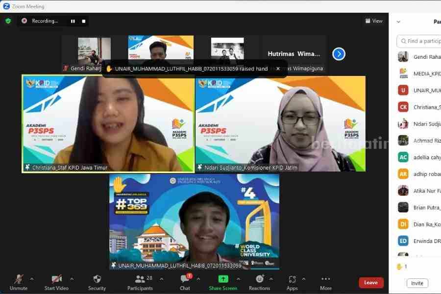 KPID Jatim Latih Relawan Pengawas Penyiaran Menjelang Pemilu KPID Jatim