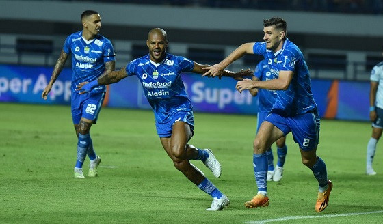David da Silva menjadi tumpuan lini depan Persib saat berjumpa Persebaya pada Sabtu (7/10/2023) sore. (Foto: Persib)