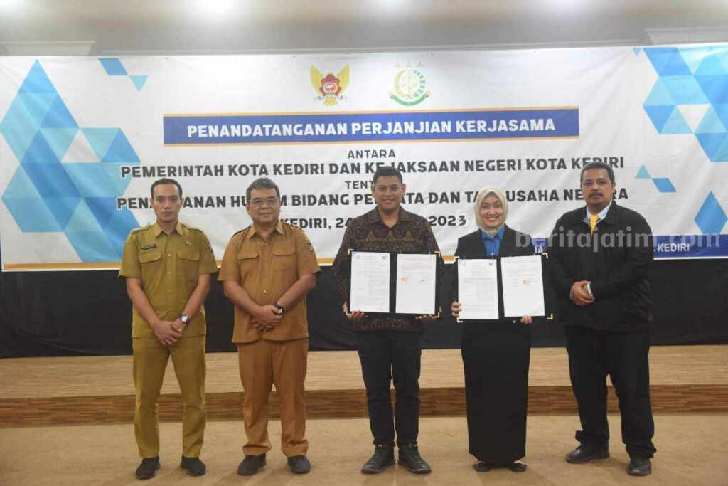 Walkot Kediri Tanda Tangani Perjanjian Kerjasama dengan Kejaksaan
