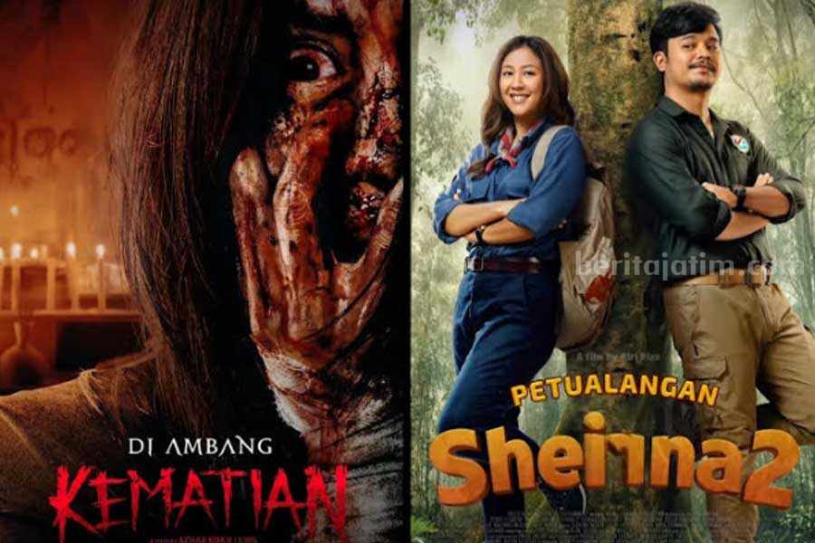 Poster Di Ambang Kematian dan Petualangan Sherina 2, film yang sedang trending di bioskop pada akhir pekan awal Oktober 2023. (Sumber foto: Instagram/diambangkematianfilm/filmpetualangansherina)
