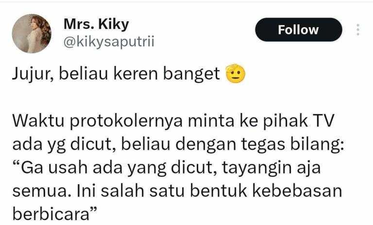 Roasting Kiki Saputry Trending Lagi, Anies: Seru, Biarkan Nanti Sejarah Menilai