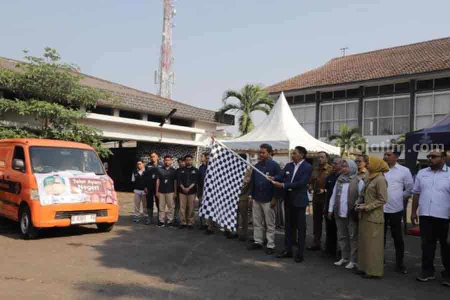 Pelepasan Bantuan Pangan Telur dan Daging bagi Keluarga Rawan Stunting serta Peluncuran Distribusi Beras SPHP oleh Perumda Tugu Aneka Usaha, Senin (9/10/2023). (dok. Bagian Prokompim)
