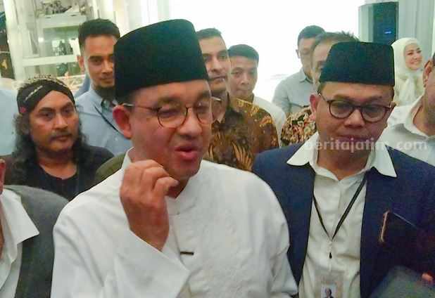 Anies Baswedan, Sabtu (18/11/2023) malam seusai menghadiri Diskusi Capres bersama Kiai Kampung Nusantara di Kastil Atamimi Palace, Kecamatan Dau, Kabupaten Malang.