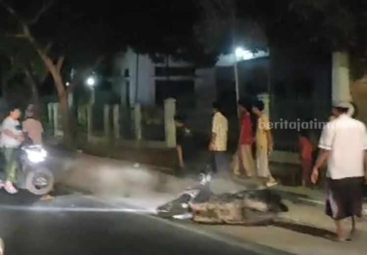 Tangkapan layar video di lokasi penganiayaan, depan SDN Pragaan Laok, Kecamatan Pragaan, Kabupaten Sumenep.