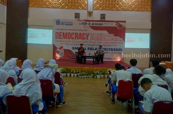 Pembelajaran Projek Penguatan Profil Pelajar Pancasila (P5) yang digelar SMP Al Falah Deltasari Sidoarjo.