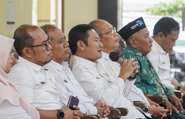 Pemkab Lamongan saat menjadi narasumber dalam kegiatan advokasi percepatan penyelenggaraan KKS 2023, secara daring.