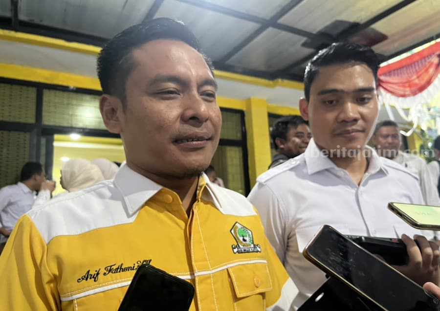 Ketua Golkar Surabaya, Arif Fathoni dan Ketua DPC Gerindra Surabaya, Cahyo Harjo Prakoso. 