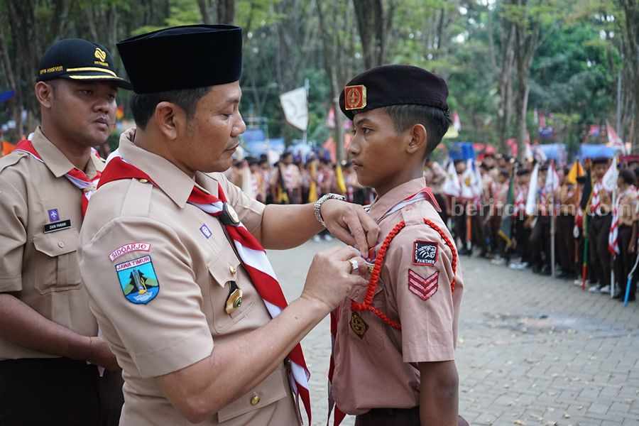 Kak Subandi dalam acara Lomba Tingkat lll Regu Penggalang Gerakan Pramuka Kwarcab Sidoarjo.