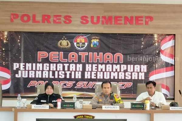 Polres Sumenep Gandeng PWI Gelar Pelatihan Jurnalistik Kehumasan pwi