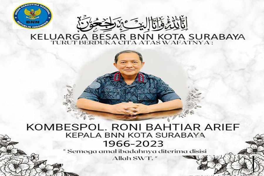 Kepala BNN Kota Surabaya Komber Pol Roni Bahtiar Arief.