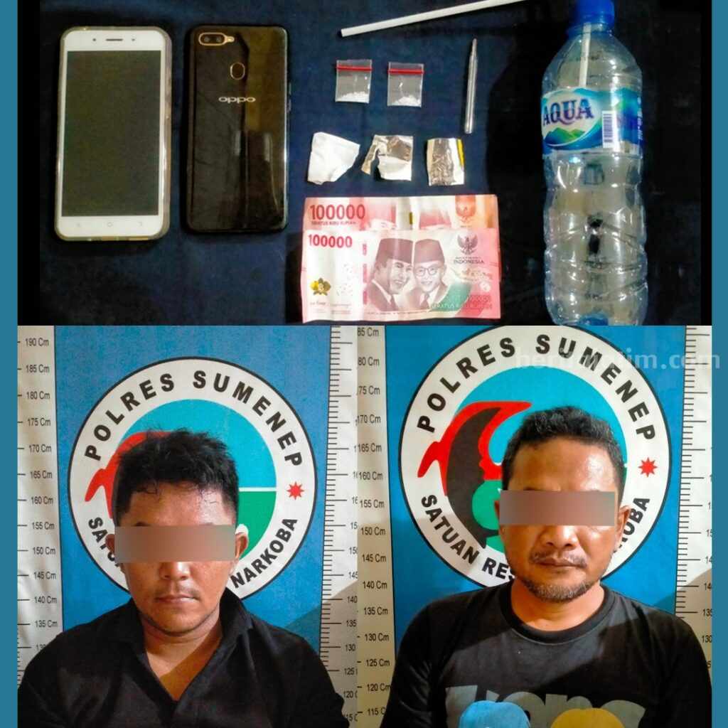 Tersangka dan BB sabu
