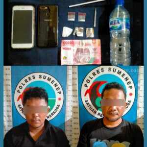 Tersangka dan BB sabu