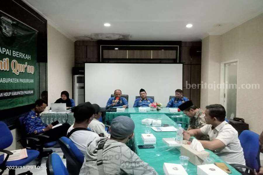 Terbukti Buang Limbah Berbahaya, PT Satoria Agro Industri Hanya Diberi Sanksi Administrasi Rapat koordinasi antara DLH Kabupaten Pasuruan dan DLH Jatim.