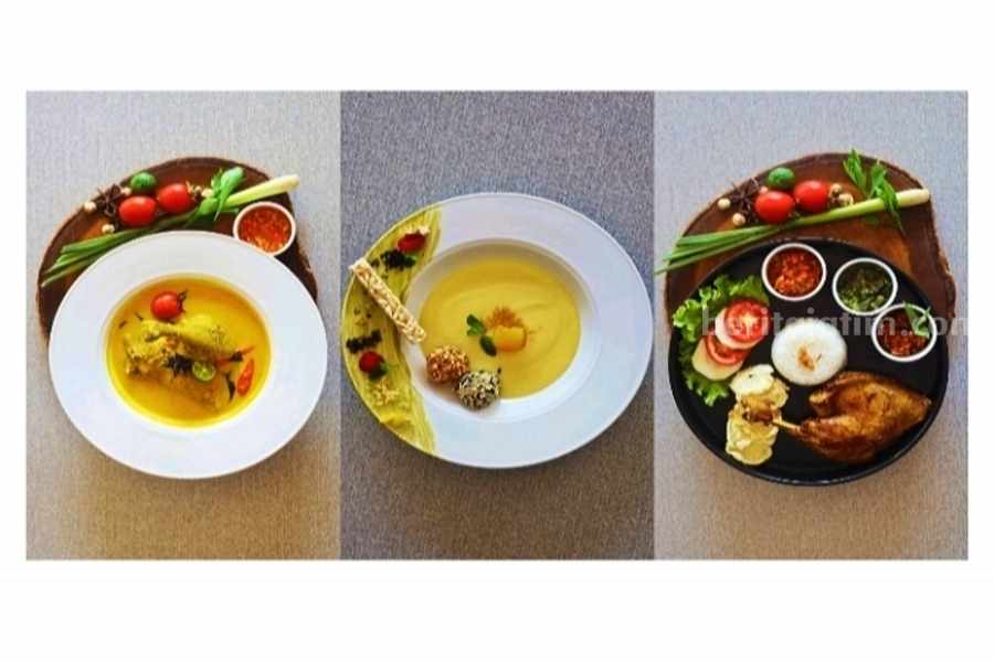 Potret menu Kuah Sie Itek, Setup Singkong, dan Bebek Tiga Sambal (dari kiri). (Sumber foto: istimewa)