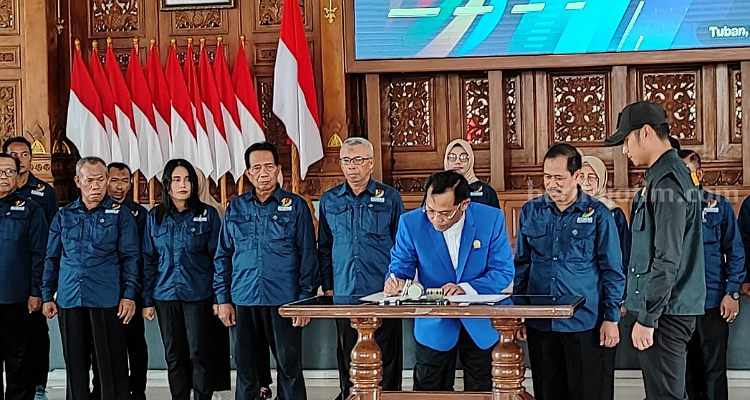Ketua Kormi Jatim Lantik 41 Pengurus Tuban, Ini Targetnya Pelantikan Kormi Tuban. (Way)