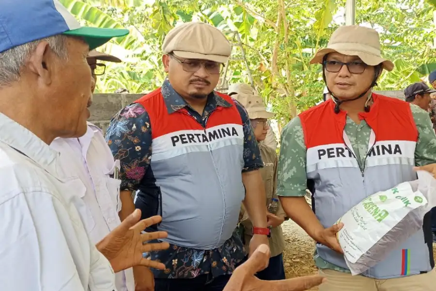 Pertamina EP Sukowati Field Berinovasi Prabu Kresna Melalui Pupuk Organik di Desa Rahayu Soko Tuban Pertamina EP