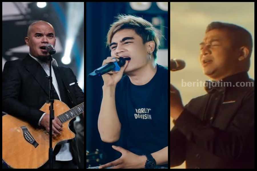 Ahmad Dhani, Charly Van Hautten, dan Pasha Ungu (dari kiri), penyanyi yang daftar jadi calon legislatif 2024. (Instagram/ahmaddhaniofficial/charly_setiaku/pashaungu_vm)