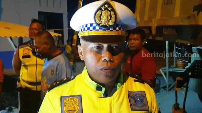 Kanit Gakkum Satlantas Polres Mojokerto. [Foto : Misti/beritajatim.com]