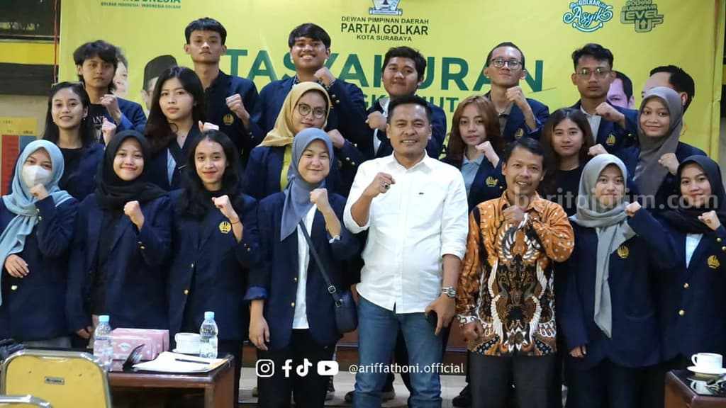 Golkar Surabaya Terima Mahasiswa Unesa, Ajak Kawal Pemilu 2024